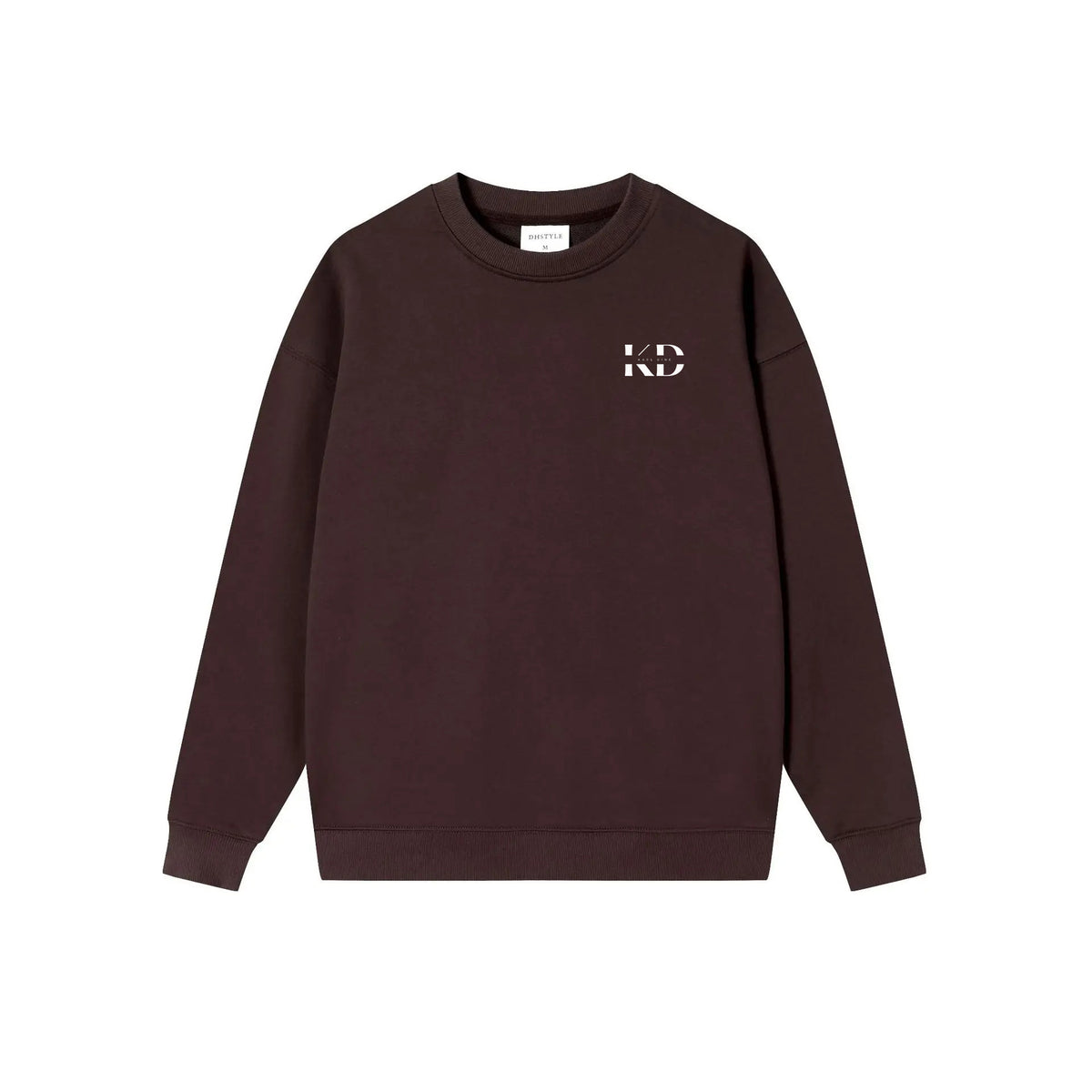 Sweat-shirt manches longues coton épais - UNI - Marron