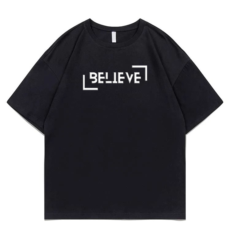 Tee-Shirt manches courtes coton épais - UNI OVERSIZE - Noir